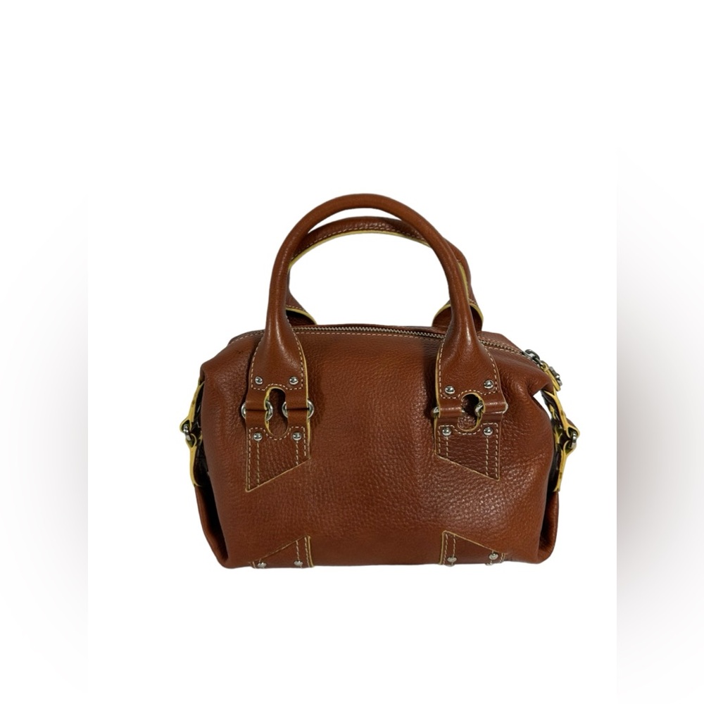 Vintage COLE HAAN Village tan leather hand bag purse